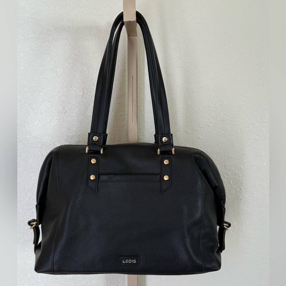 Lodis San Tropez Leather Handbag with Gold Hardware + Wallet - Picture 2 of 16